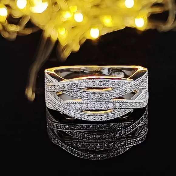 💯 NEW ETERNITY 925 STERLING SILVER RING, CUTE RING, SHINY RING. - Picture 4 of 4